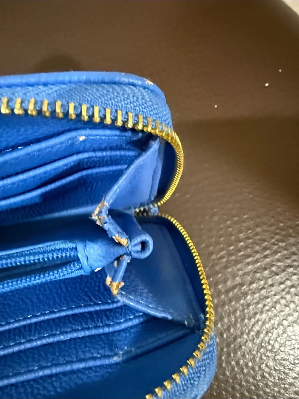 Blue Leather Phone Wallet Case - Unbranded